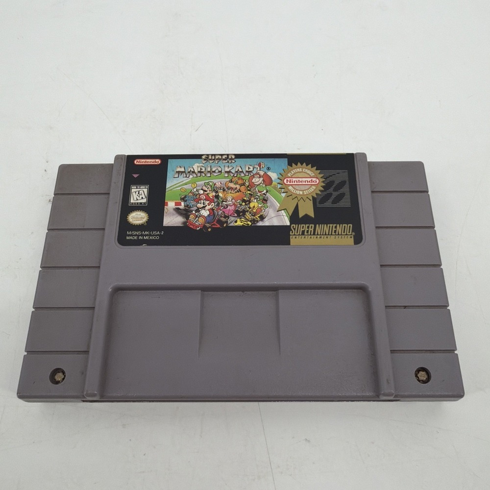 Super Mario Kart (Super Nintendo SNES) - Authentic, Cleaned, Tested, & Working!